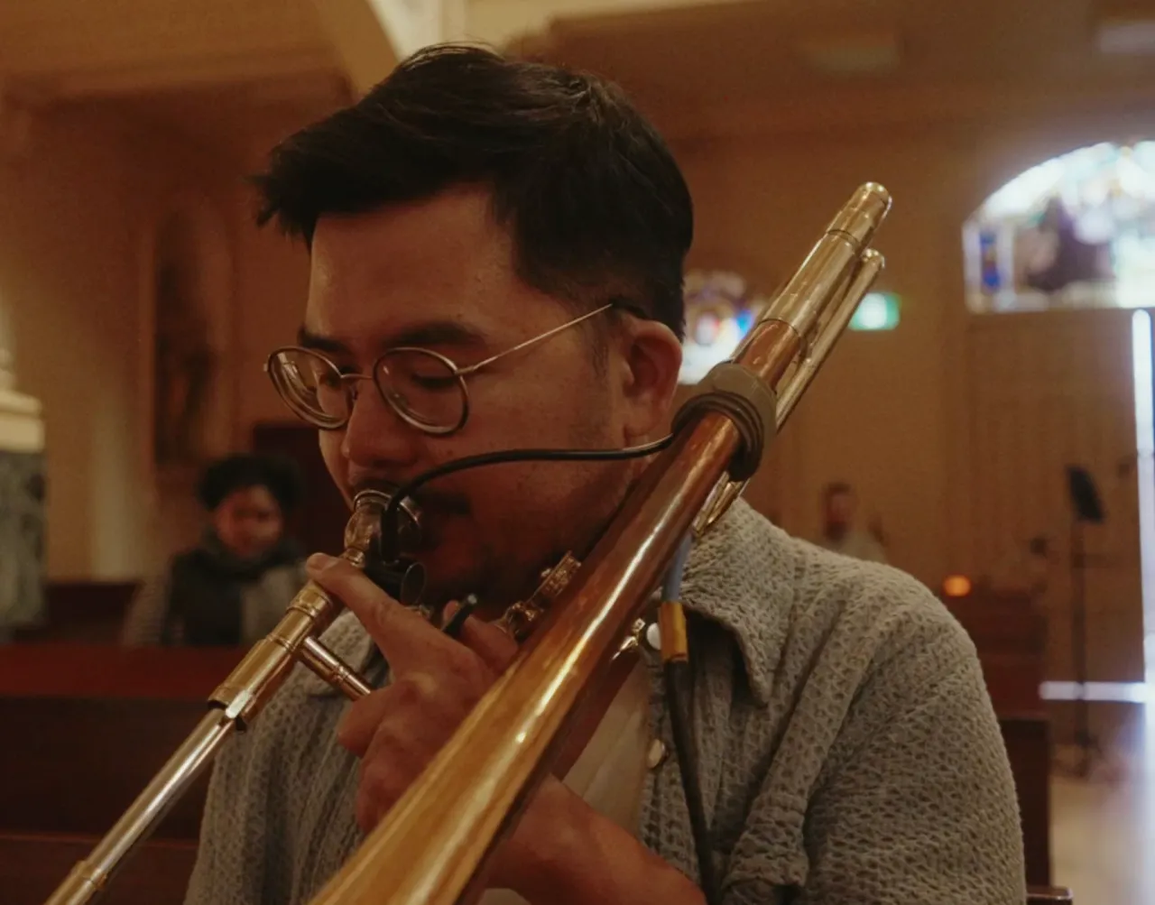 Solo trombone and electronics at Émanants.